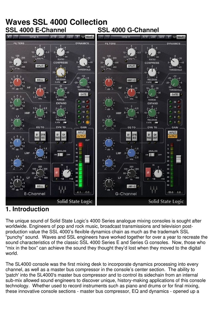 Waves SSL 4000 E Specification sheet