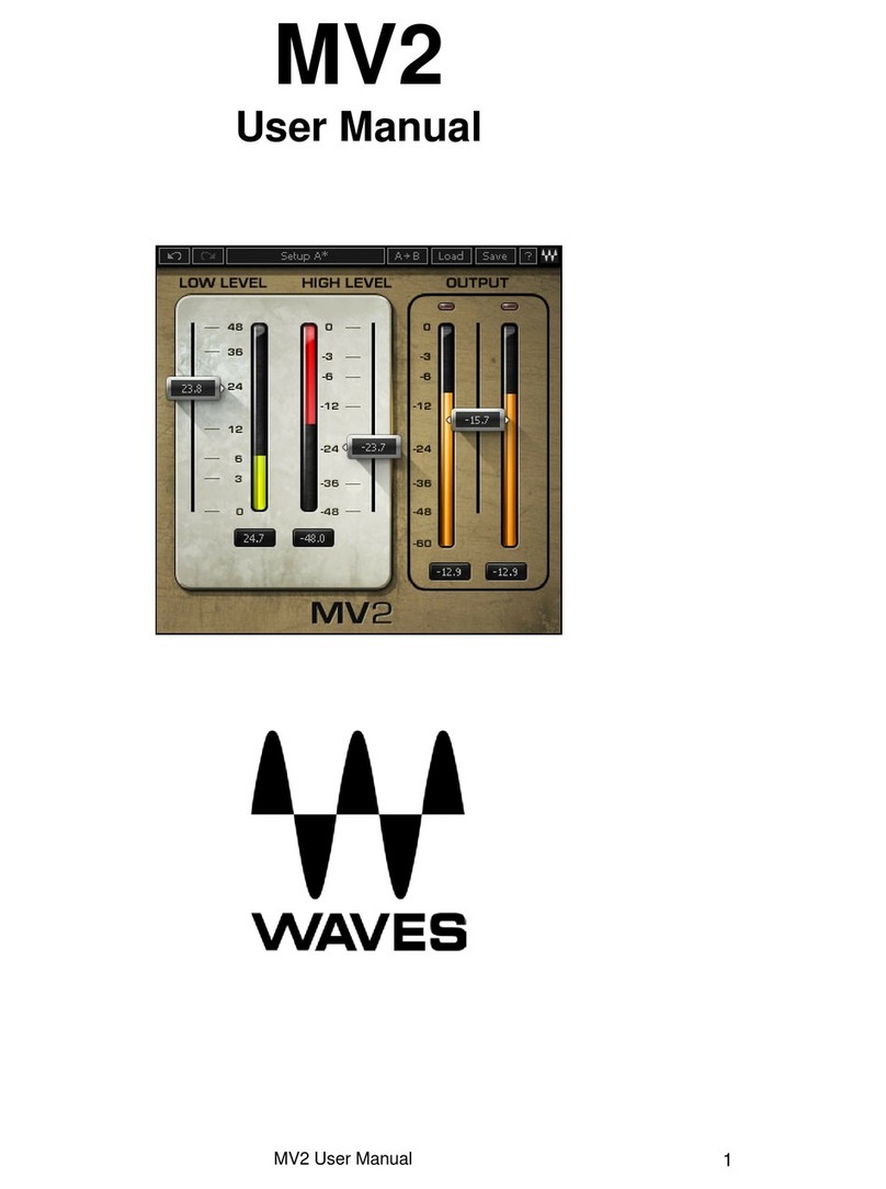 Waves Dynamics Processor MV2 User manual Waves Dynamics Processor MV2 User manual