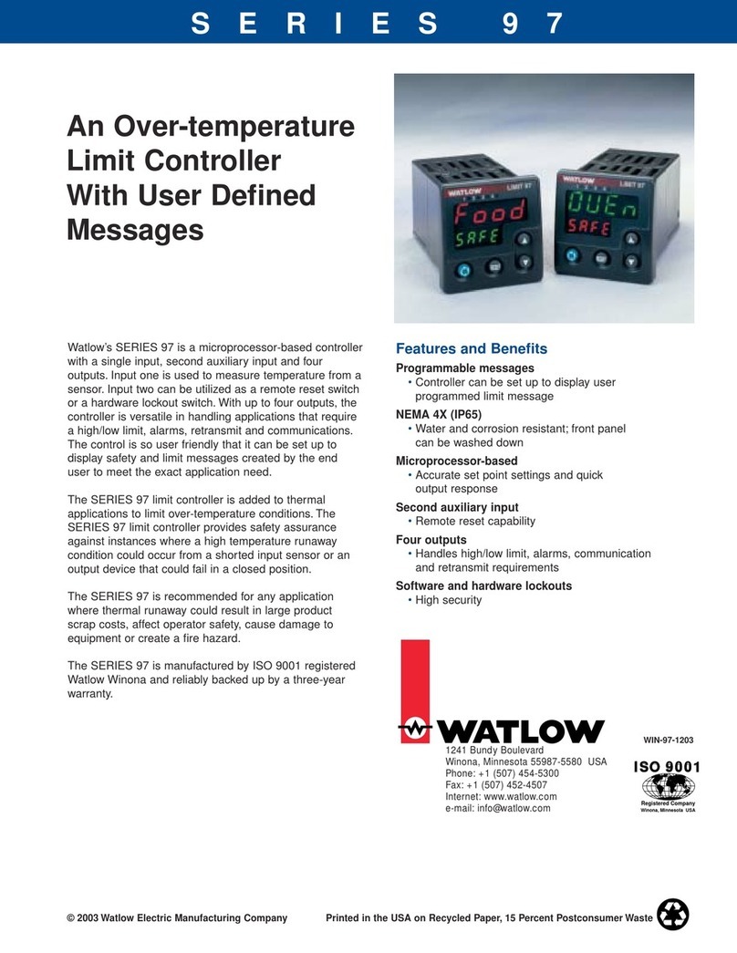Watlow 97 series specification