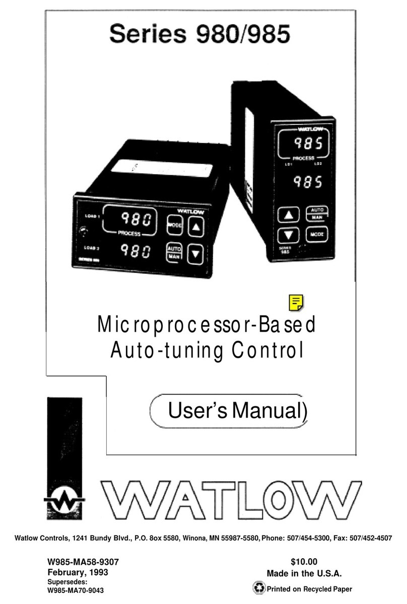 Watlow Micro-Based Autotuning Control SERIES... user manual