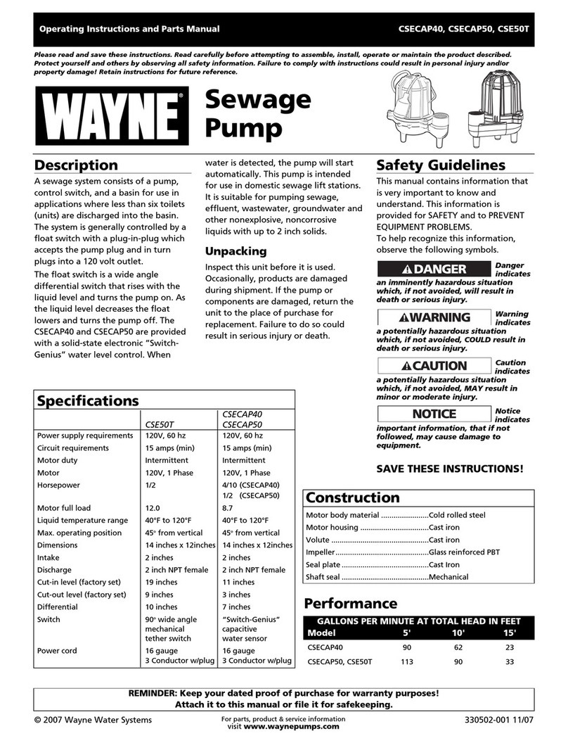 Wayne 330502-001 Service manual Wayne 330502-001 Service manual