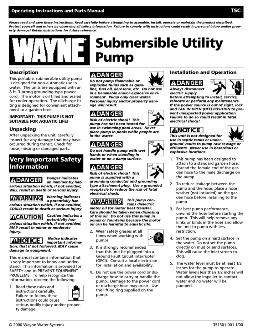 Wayne 351301-001 Service manual