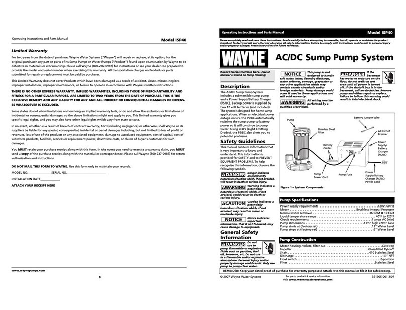 Wayne ISP40 Service manual