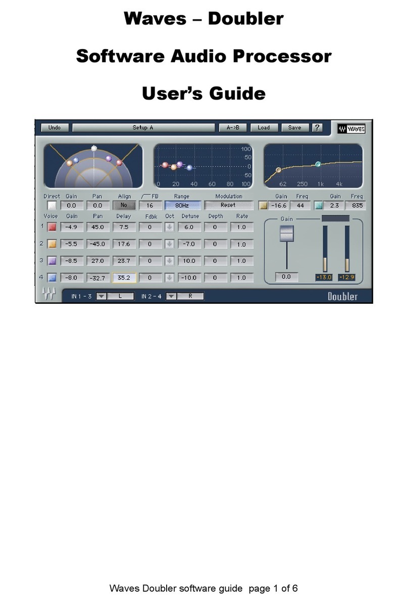 Waves Digital Audio Effects Processor Doubler User manual Waves Digital Audio Effects Processor Doubler User manual