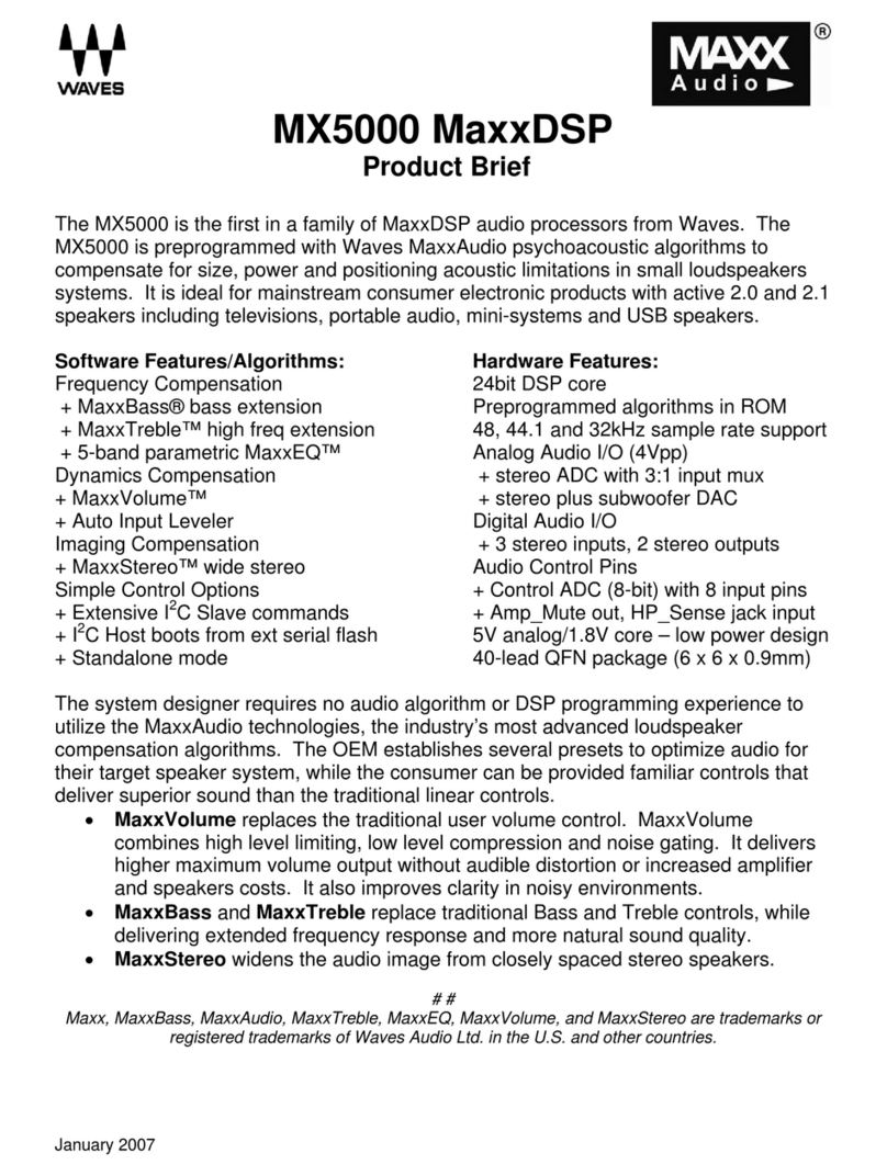 Waves MaxxDSP Audio Processors MX5000 Product brief