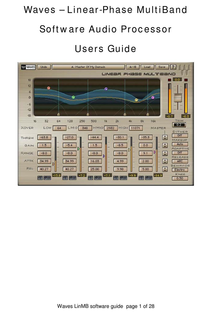 Waves Linear-Phase MultiBand Software Audio... User manual Waves Linear-Phase MultiBand Software Audio... User manual