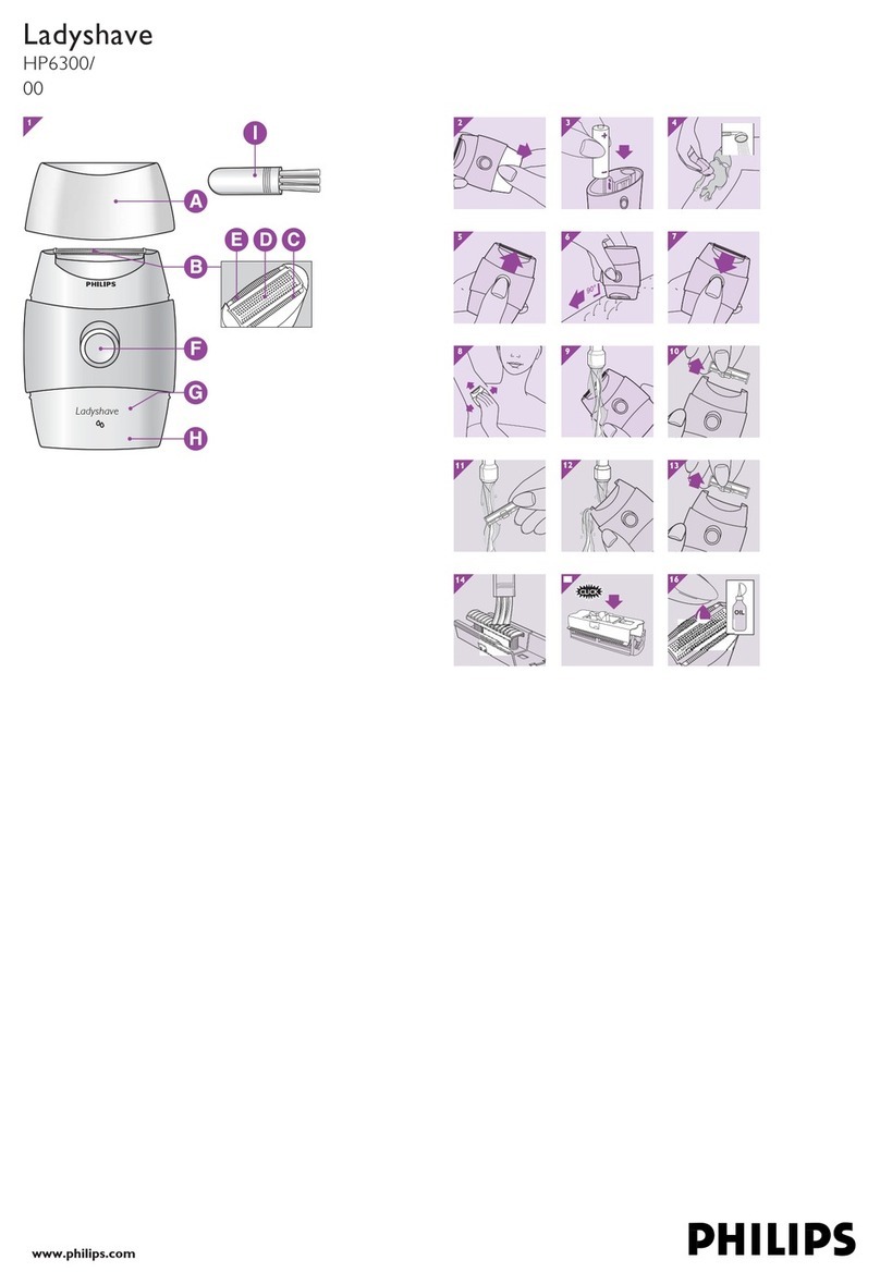 Philips Ladyshave HP6300/00 User manual