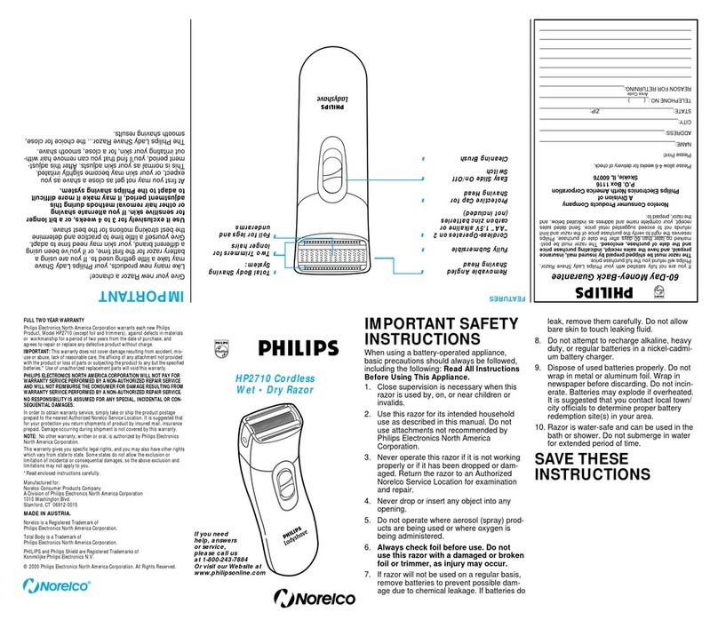 Philips HP2710/71 manual