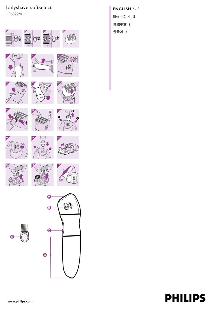 Philips Ladyshave softselect HP6322/01 user manual