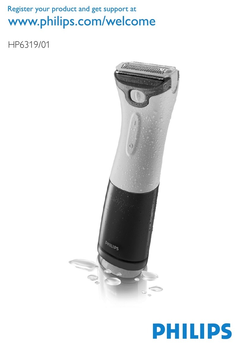 Philips Ladyshave Body Contour HP6319/01 User manual