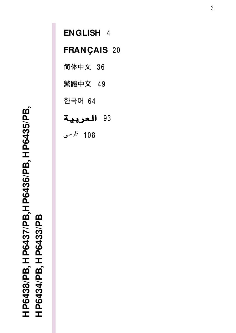 Philips HP6433/01 user manual