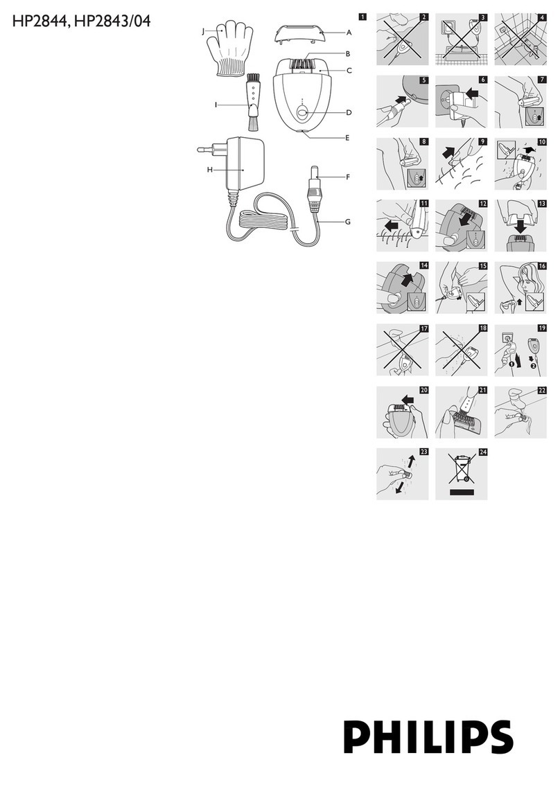 Philips Epilator HP2844 user manual