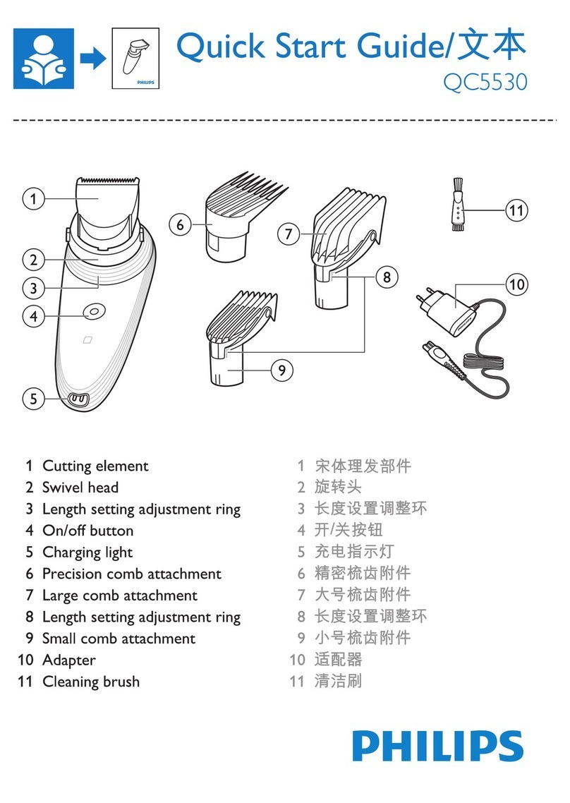 Philips QC5530/40 quick start guide