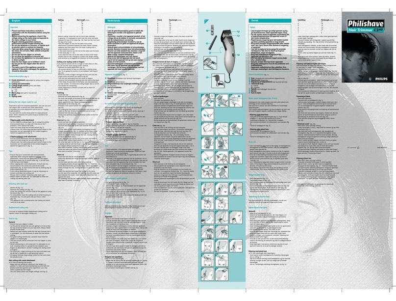 Philips Philishave HQC240/20 user manual
