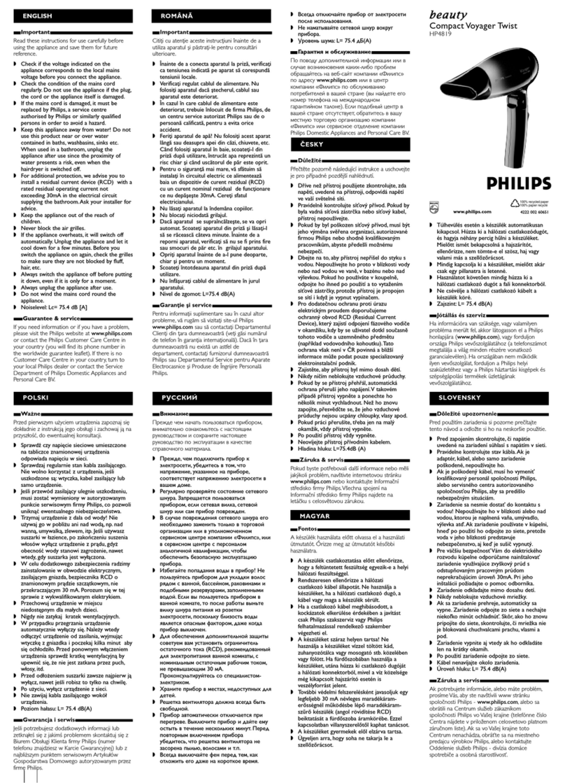 Philips HP4819/00 user manual