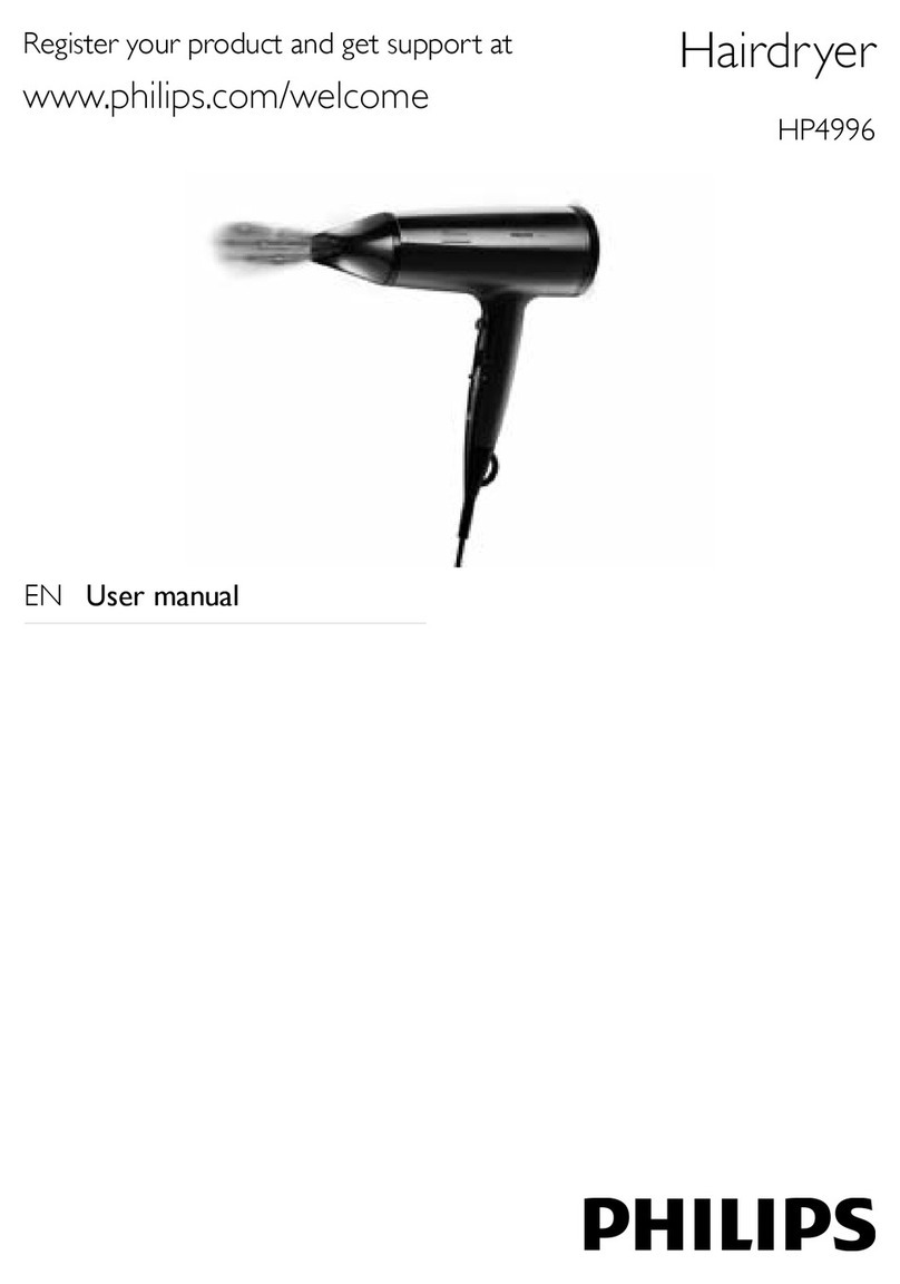 Philips SalonDry PowerProtect HP4996/00 User manual