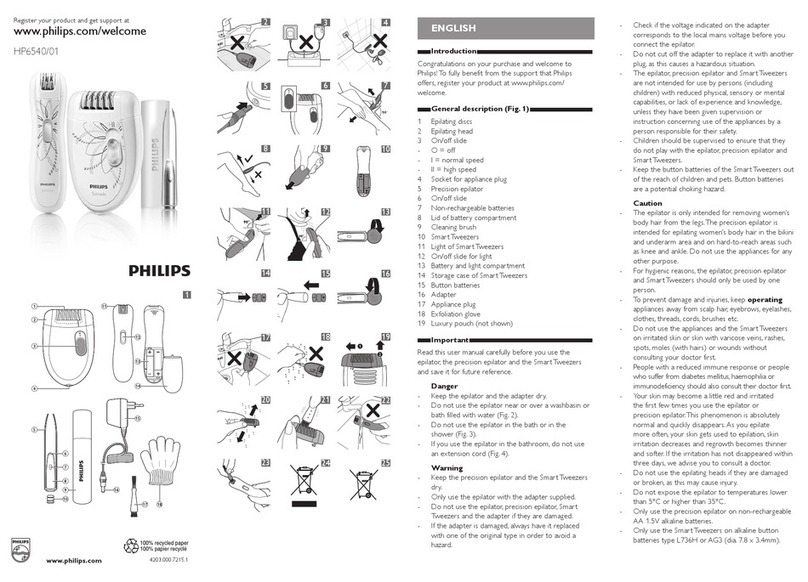 Philips HP6540/01 User manual