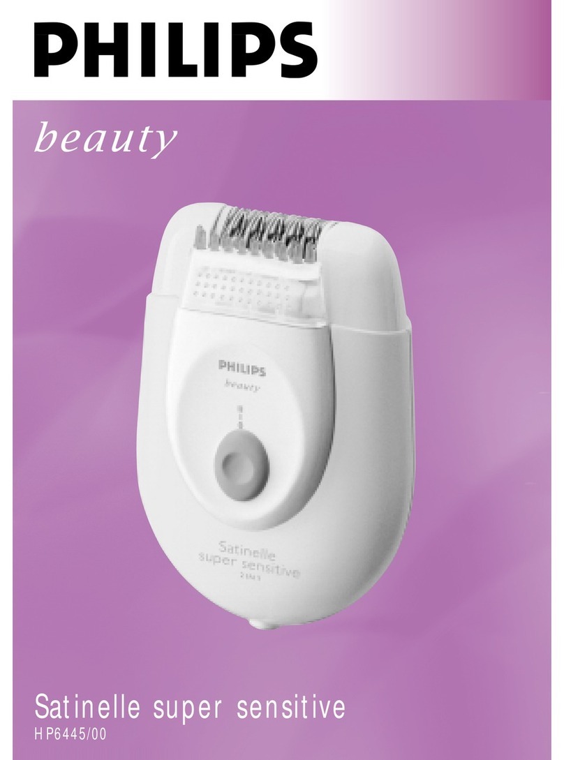 Philips Satinelle super sensitive HP6445/00 User manual Philips Satinelle super sensitive HP6445/00 User manual