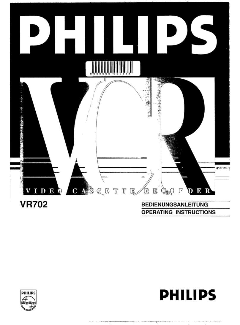 Philips VR702 User manual Philips VR702 User manual