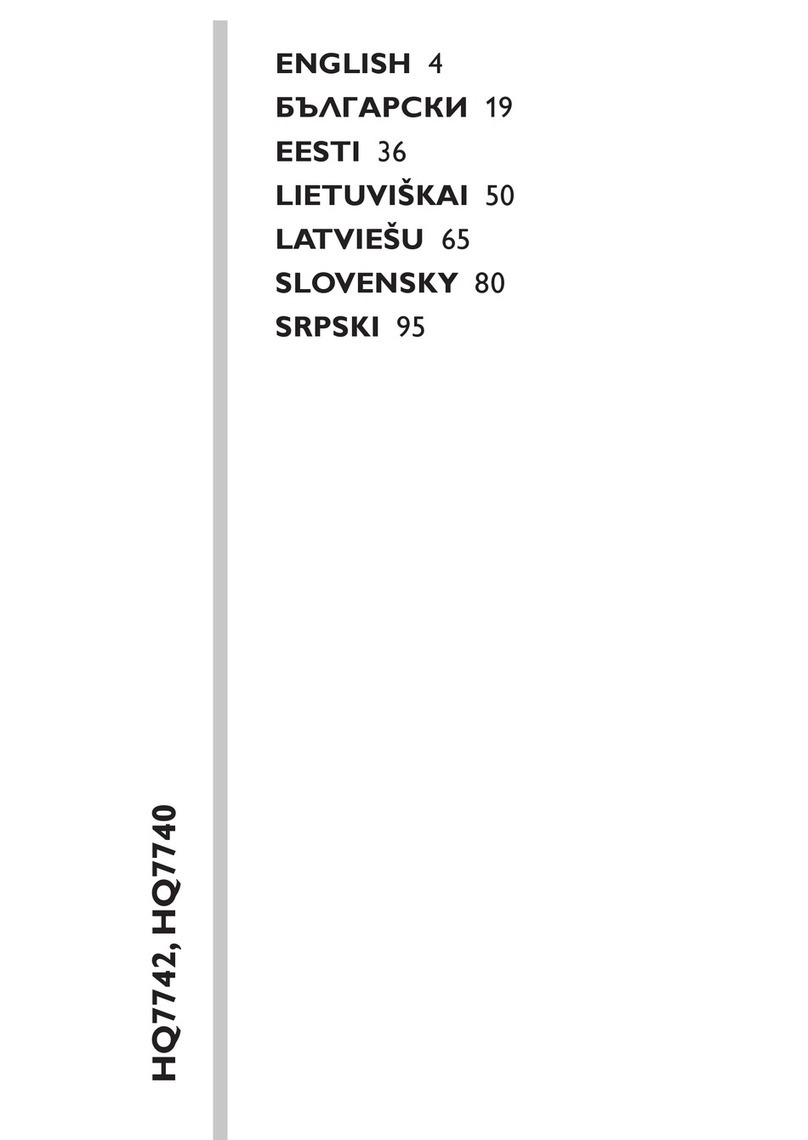 Philips HQ7742/16 user manual