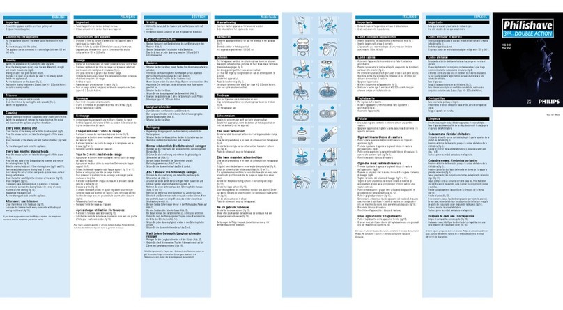 Philips HQ340/01 User manual Philips HQ340/01 User manual