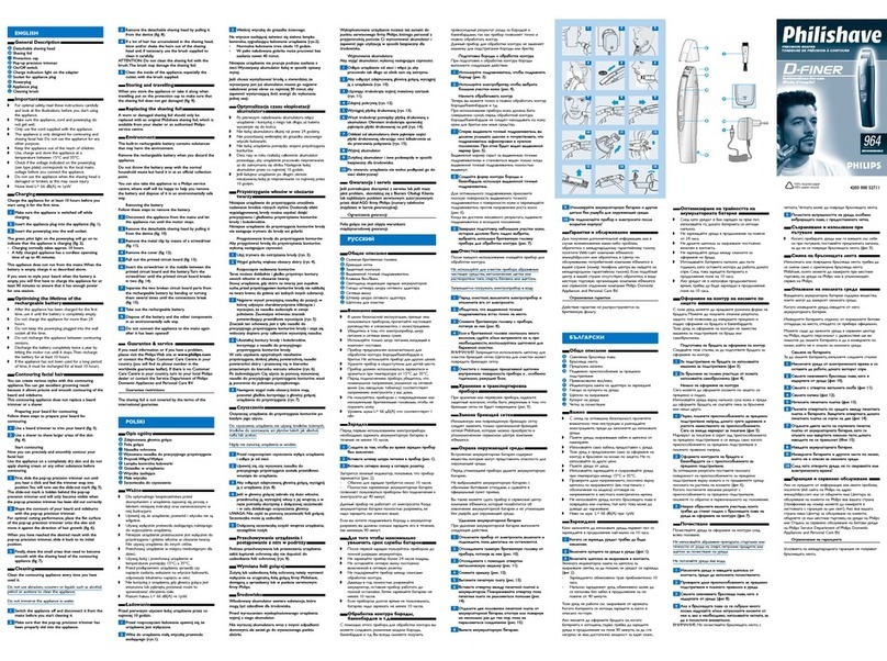 Philips HQS964/10 User manual