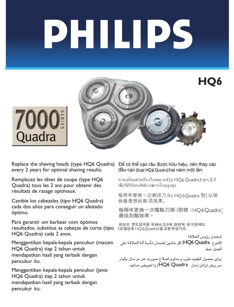 Philips HQ6/3P Parts list manual