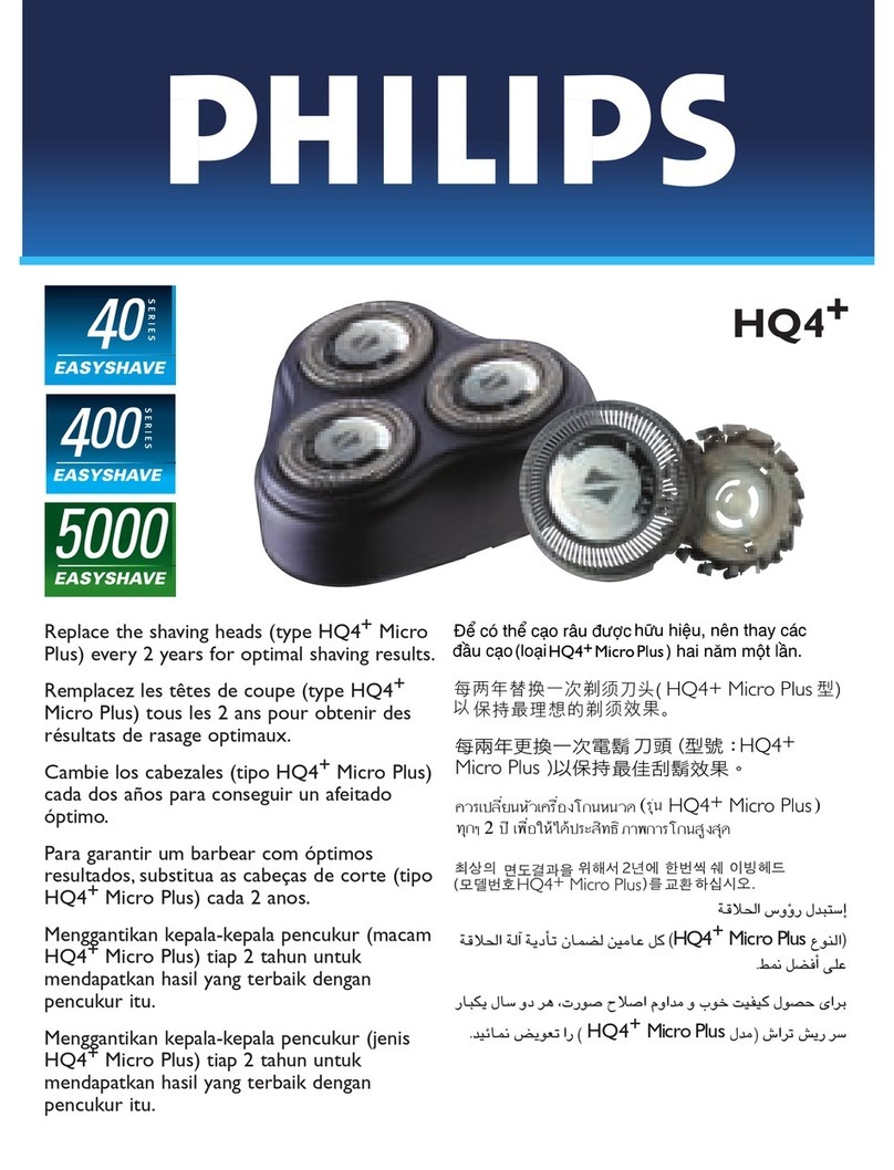Philips HQ4/3P Parts list manual