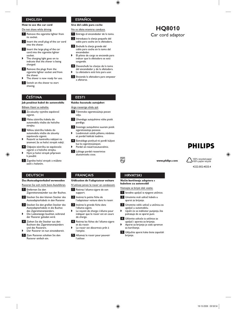 Philips HQ8010/01 How to use