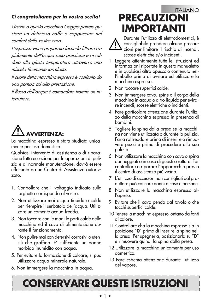 Gaggia RI8151/60 User manual