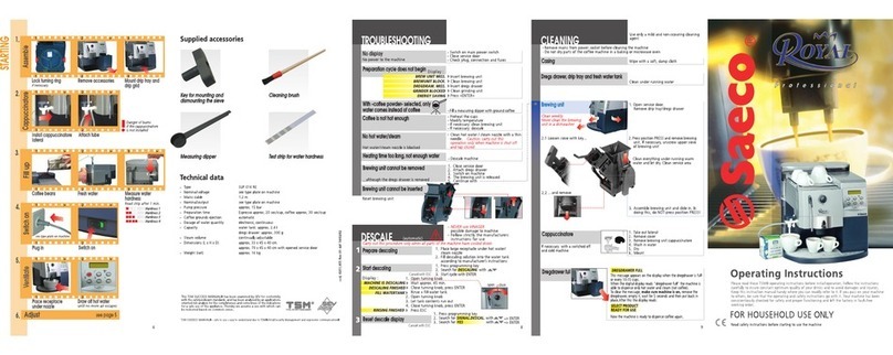 Saeco ROYAL PROFESSIONAL operating instructions