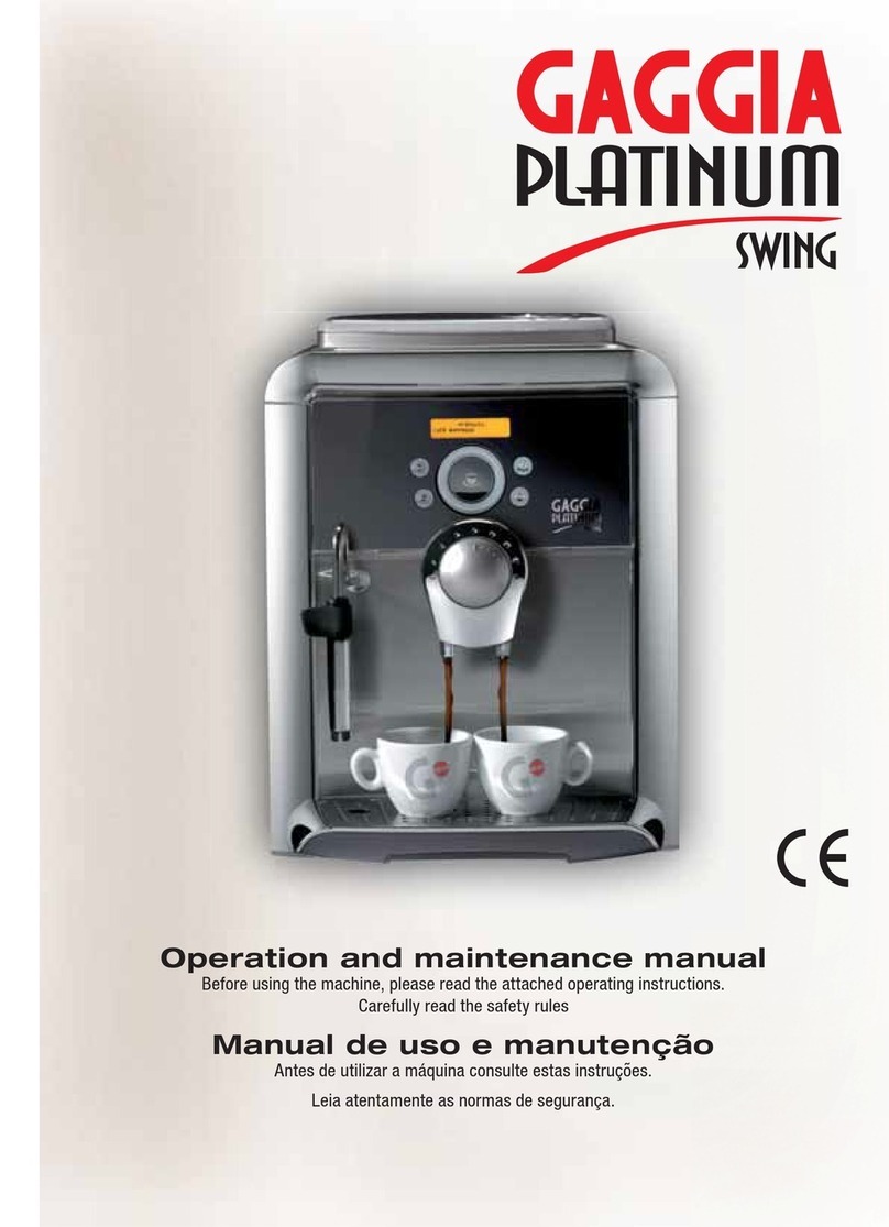 Gaggia 10002008 Operation and maintenance manual