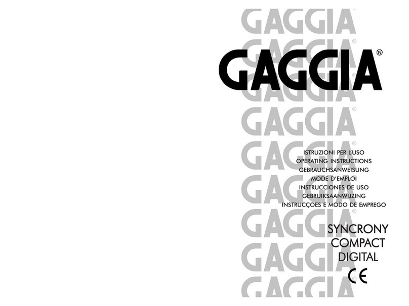 Gaggia SYNCRONY DIGITAL operating instructions