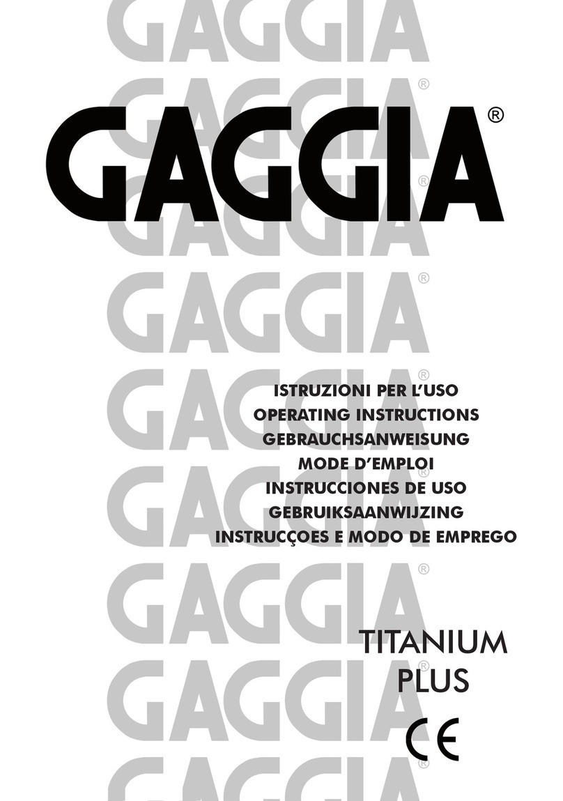 Gaggia 9026SC0B0011 User manual