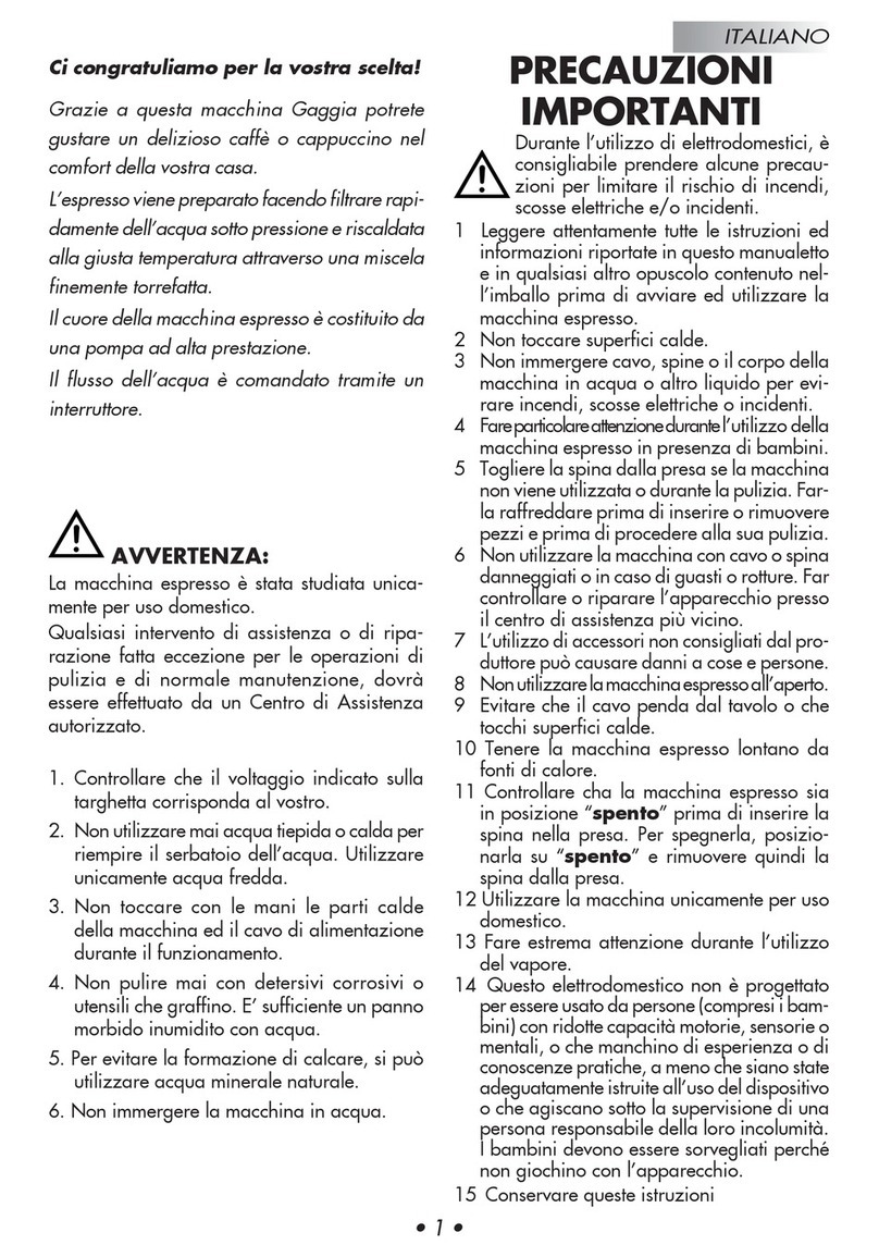 Gaggia 9334GB0B0011 user manual