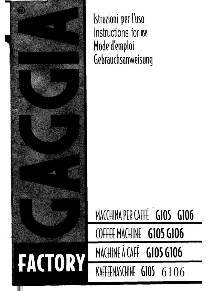 Gaggia P7SCH014MENXXC User manual