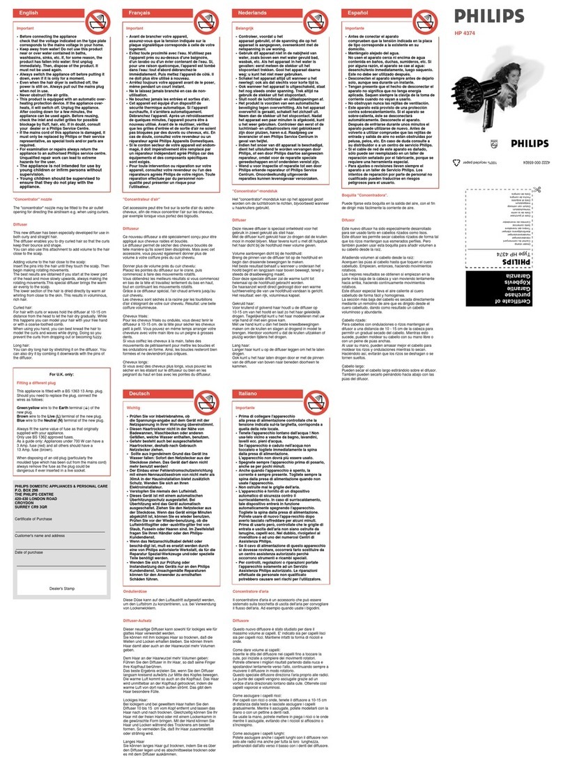 Philips HP4374/15 user manual