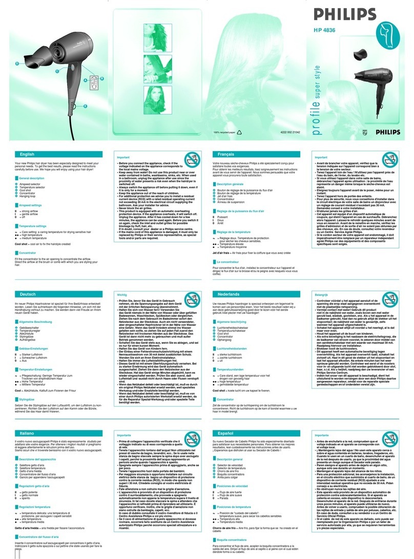Philips HP4836/00 user manual