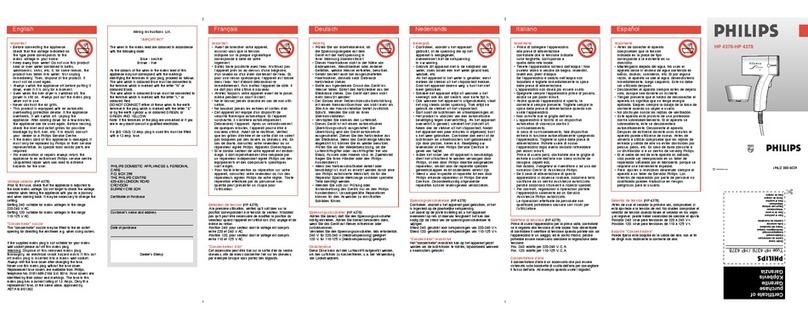 Philips HP4376/16 user manual