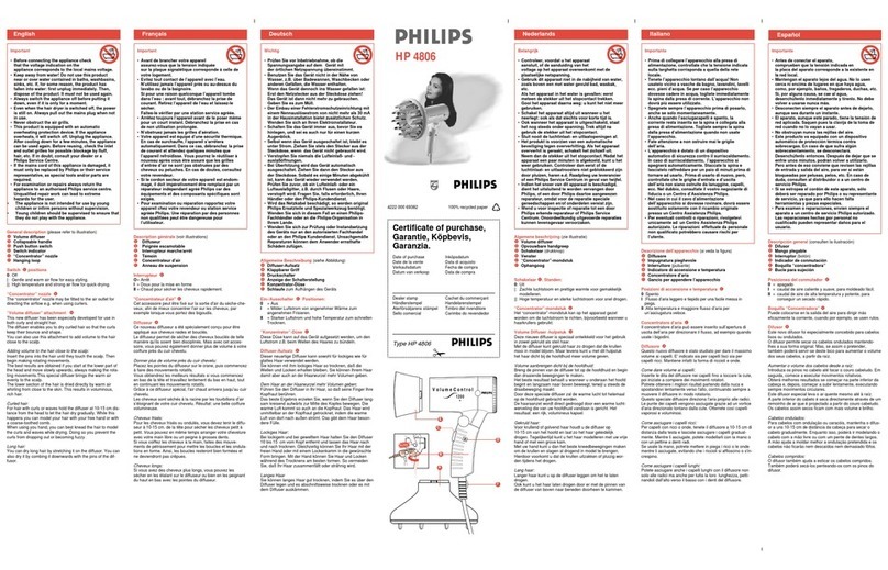Philips HP4806/11 quick guide