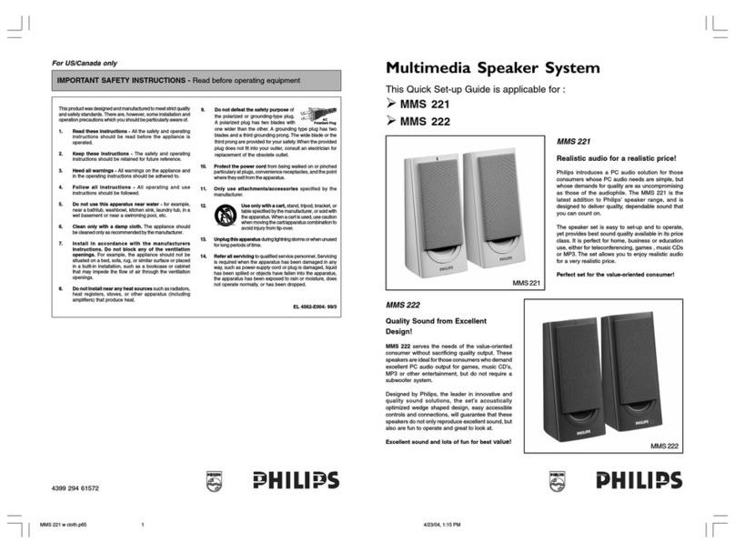 Philips MMS222/00C User manual