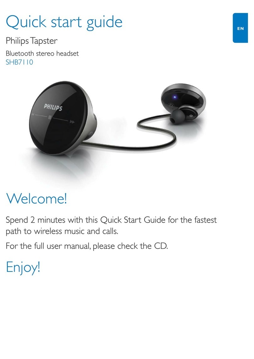 Philips SHB7110/10 quick start guide