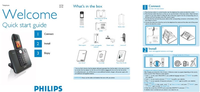 Philips SE7401B/51 quick start guide
