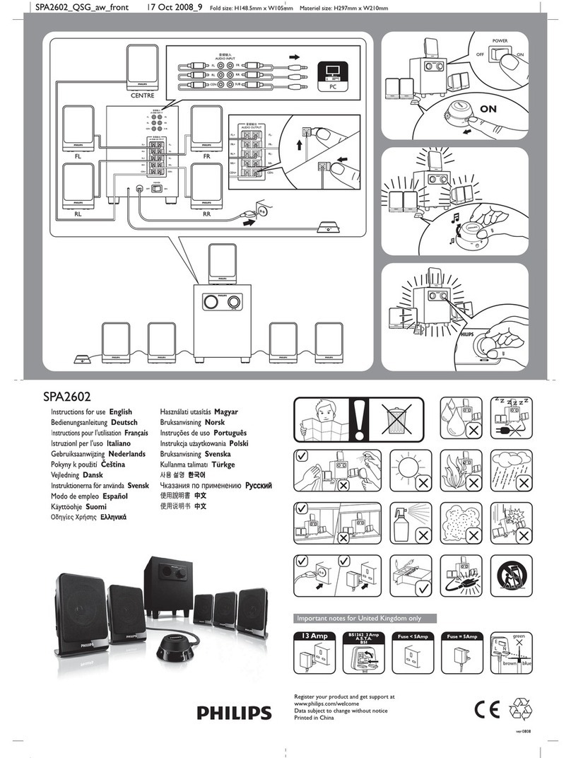 Philips SPA2602/05 User manual Philips SPA2602/05 User manual