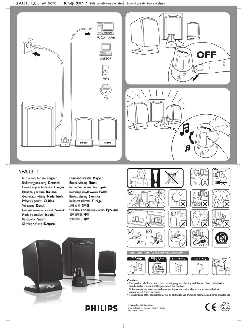 Philips SPA1310/05 User manual