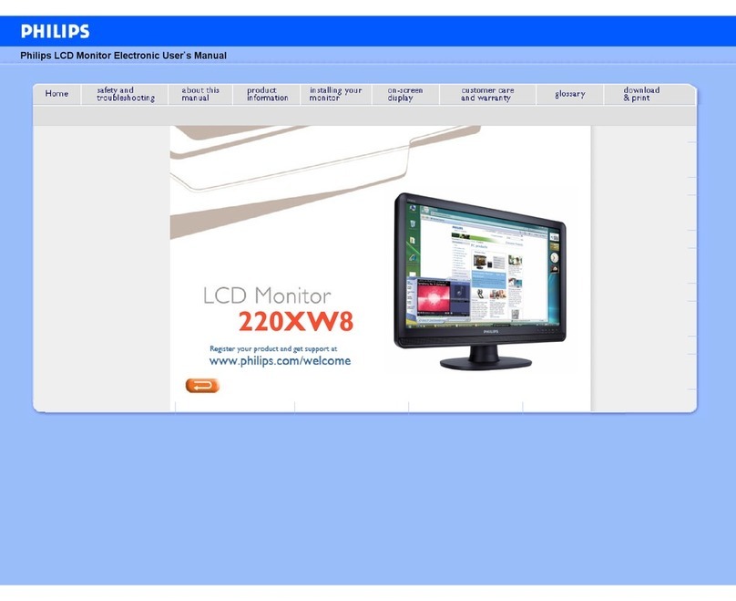 Philips 220XW8FB/05 User manual