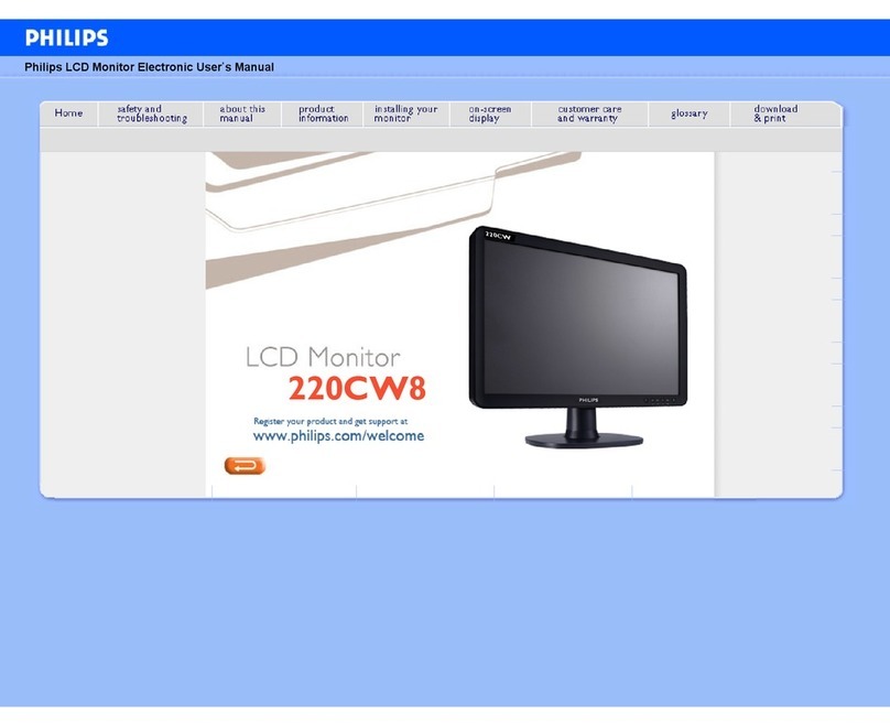 Philips 220CW8FB/05 User manual