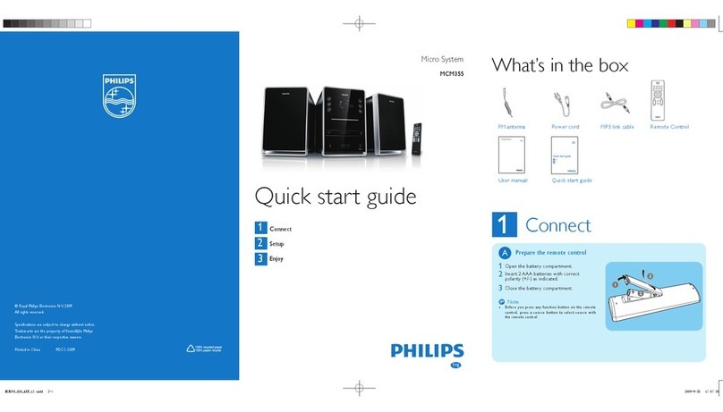 Philips MCM355/12 quick start guide