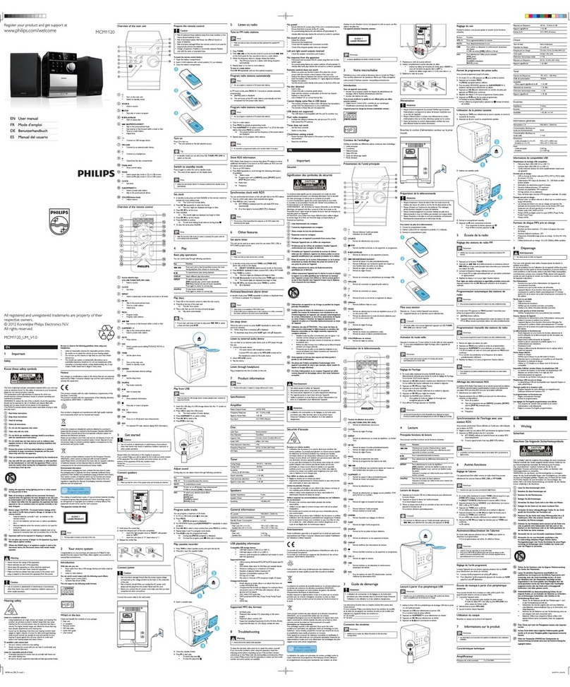Philips MCM1120 user manual