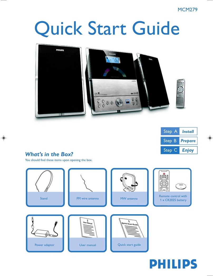 Philips MCM279/12 quick start guide